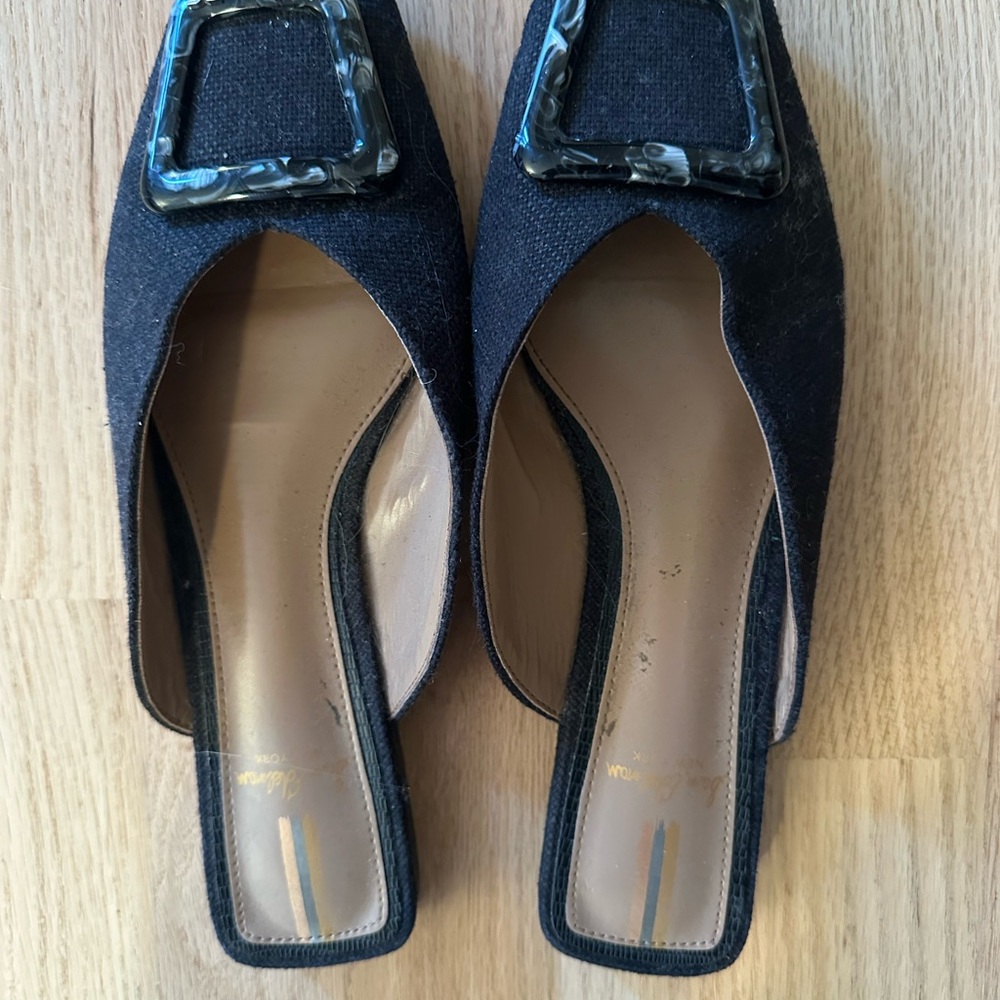 Sam Edelman Black slides with Buckle Detail